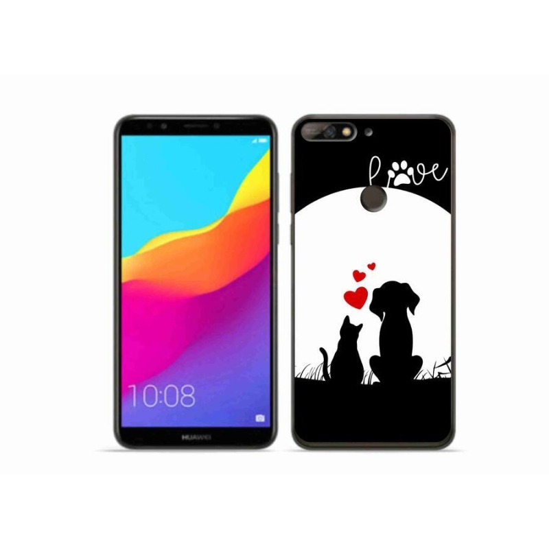 Gél tok mmCase a mobil Huawei Y7 Prime (2018) - állati szeretet