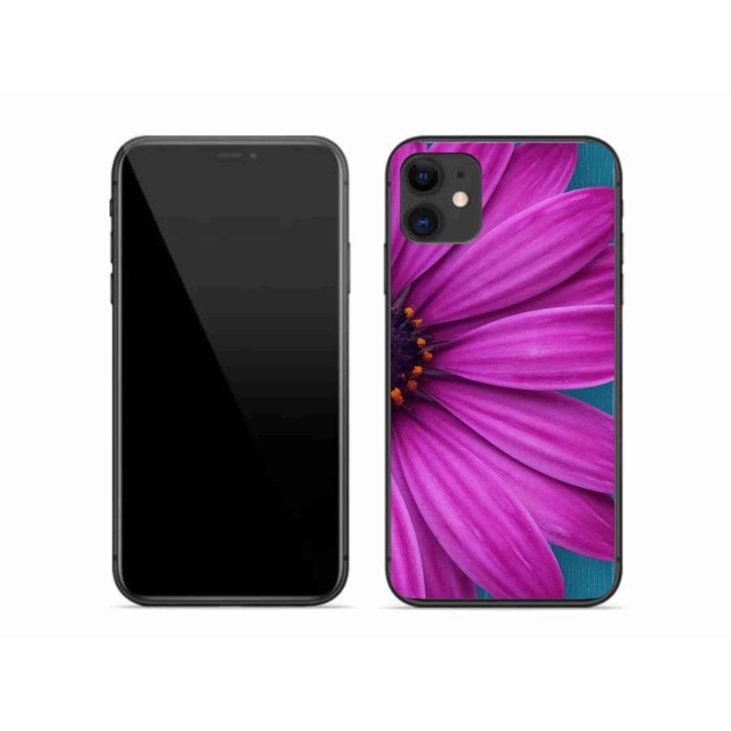 Gél tok mmCase iPhone 11 készülékhez - lila százszorszép