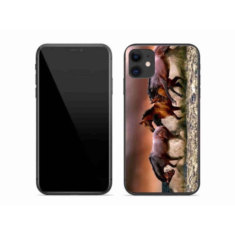 Gél tok mmCase iPhone 11 készülékhez - lovak 1