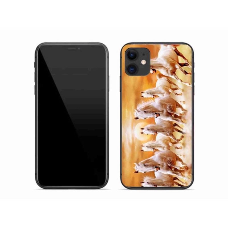 Gél tok mmCase iPhone 11 készülékhez - lovak 2