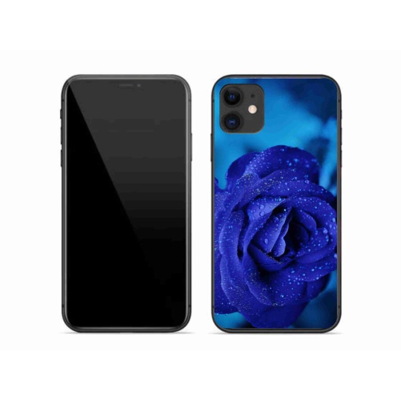 Gél tok mmCase iPhone 11 készülékhez - kék rózsa