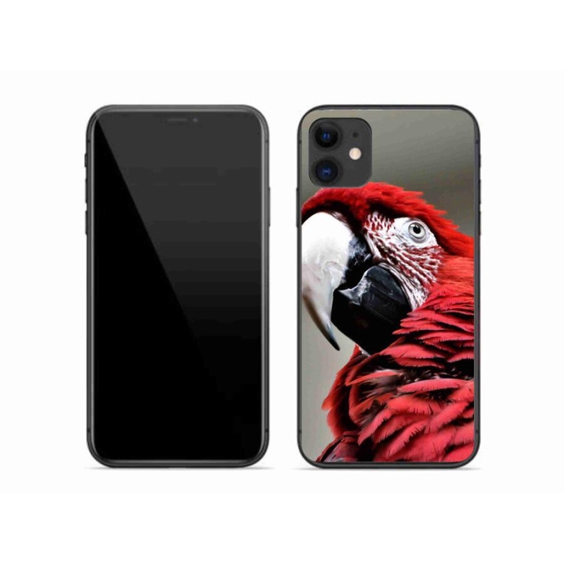 Gél tok mmCase iPhone 11 készülékhez - papagáj ara piros