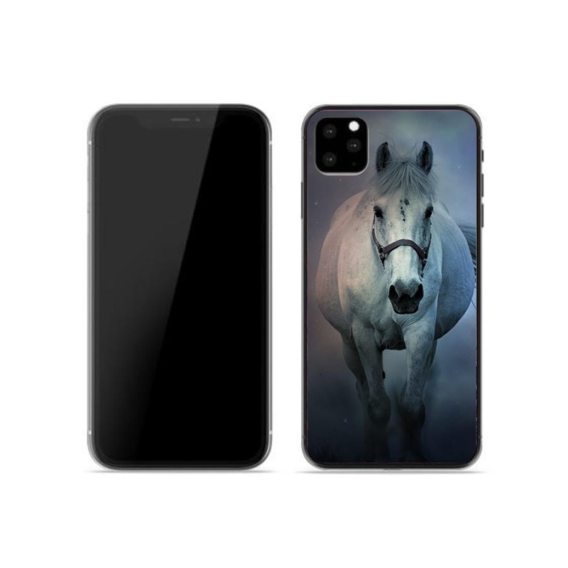 Gél tok mmCase iPhone 11 Pro készülékhez - futó fehér ló