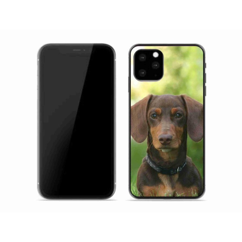 Gél tok mmCase iPhone 11 Pro készülékhez - barna tacskó