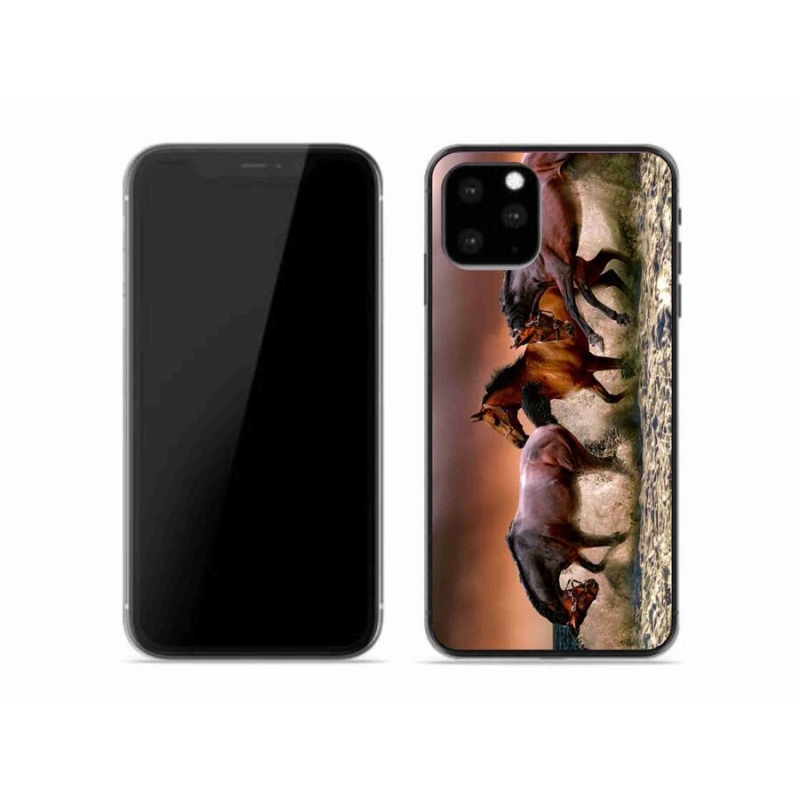 Gél tok mmCase iPhone 11 Pro készülékhez - lovak 1