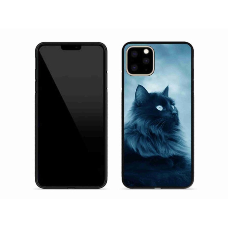 Gél tok mmCase iPhone 11 Pro Max készülékhez - fekete macska 1
