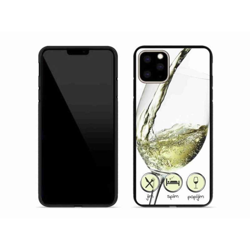 Gél tok mmCase iPhone 11 Pro Max készülékhez - borospohár fehér