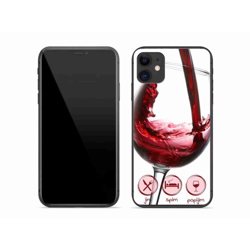 Gél tok mmCase iPhone 11 készülékhez - borospohár piros