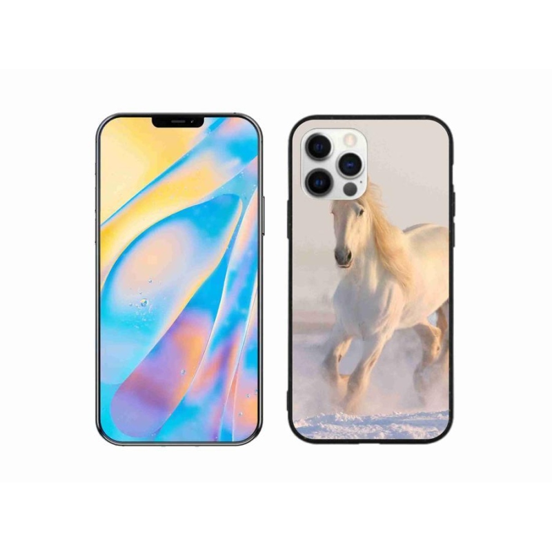 Gél tok mmCase iPhone 12 készülékhez - ló a hóban