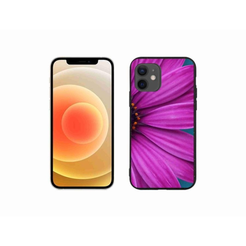 Gél tok mmCase iPhone 12 mini készülékhez - lila százszorszép