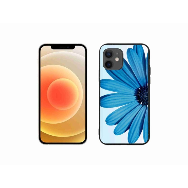 Gél tok mmCase iPhone 12 mini készülékhez - kék százszorszép