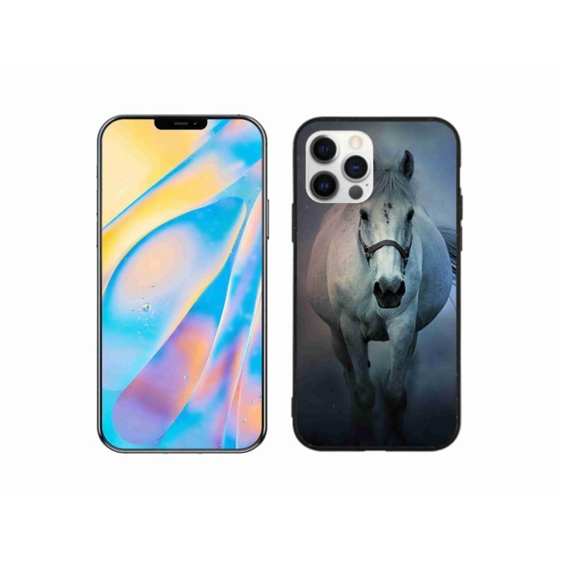 Gél tok mmCase iPhone 12 Pro készülékhez - futó fehér ló