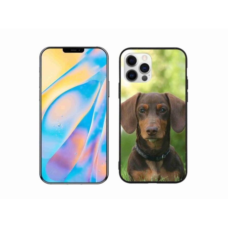 Gél tok mmCase iPhone 12 Pro készülékhez - barna tacskó