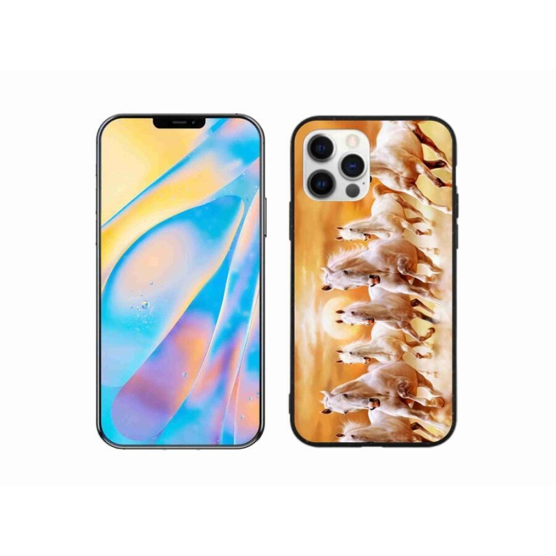 Gél tok mmCase iPhone 12 Pro készülékhez - lovak 2