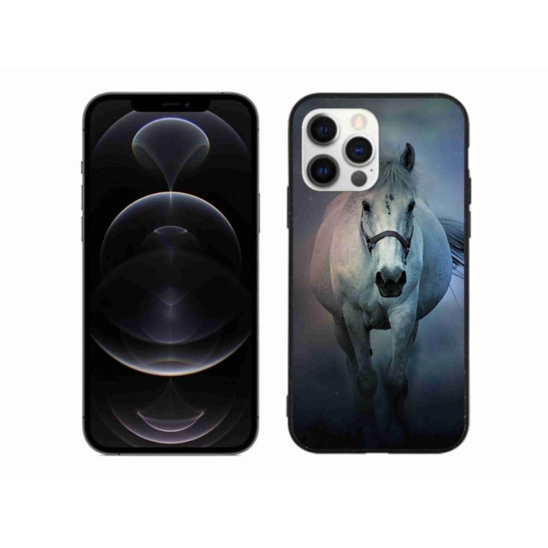 Gél tok mmCase iPhone 12 Pro Max készülékhez - futó fehér ló