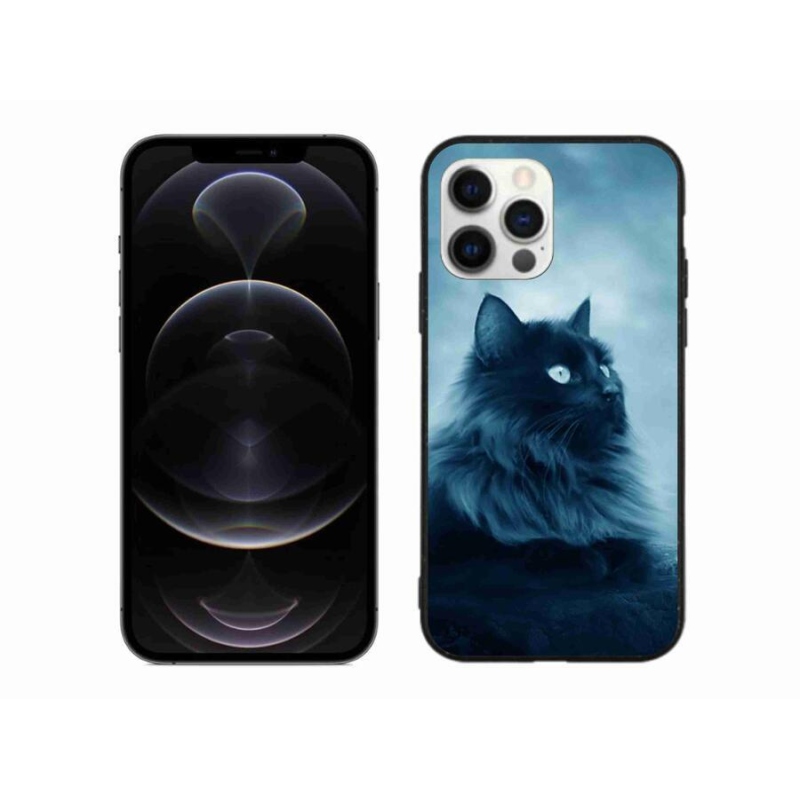 Gél tok mmCase iPhone 12 Pro Max készülékhez - fekete macska 1