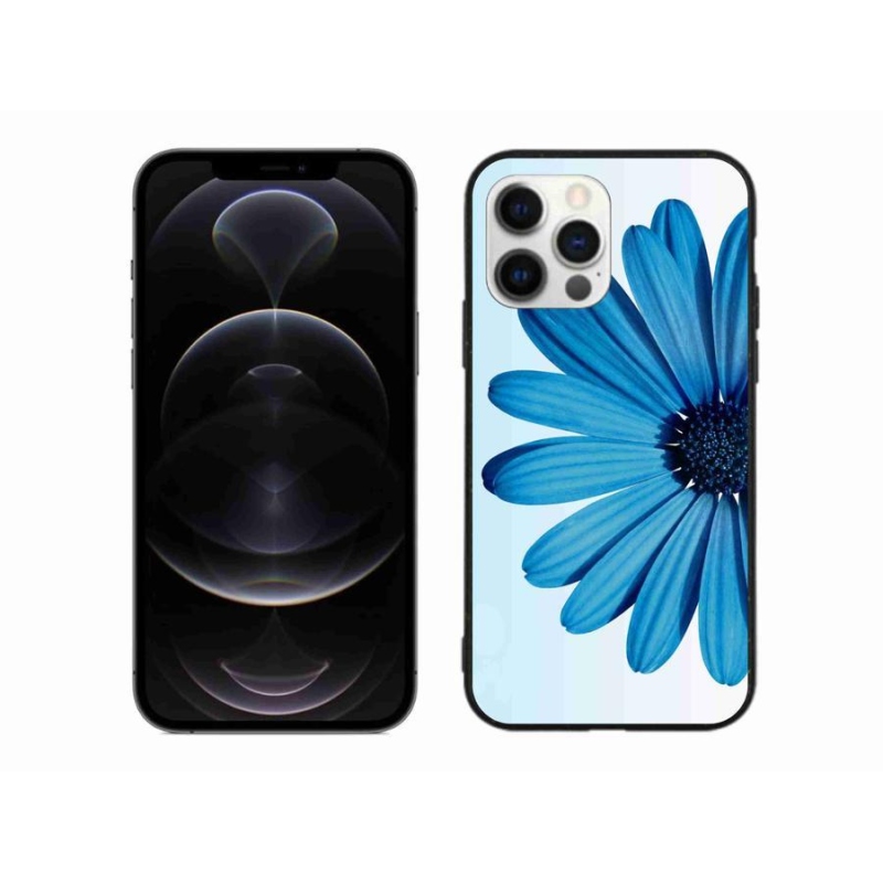 Gél tok mmCase iPhone 12 Pro Max készülékhez - kék százszorszép