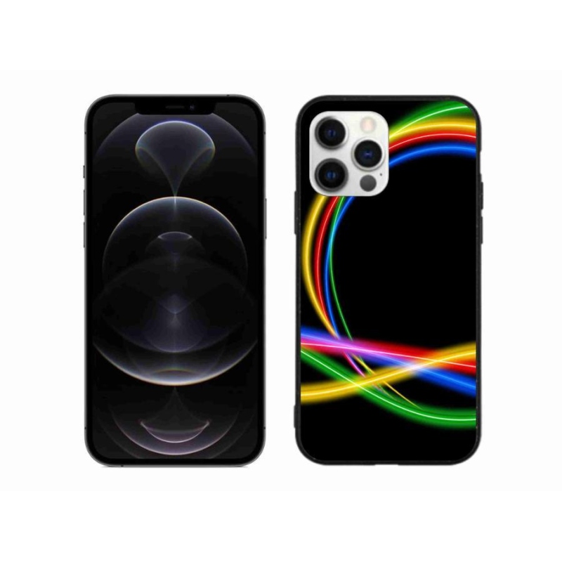 Gél tok mmCase iPhone 12 Pro Max készülékhez - neon körök