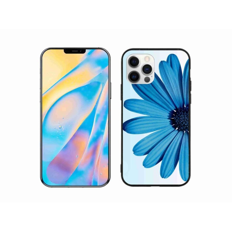 Gél tok mmCase iPhone 12 Pro készülékhez - kék százszorszép