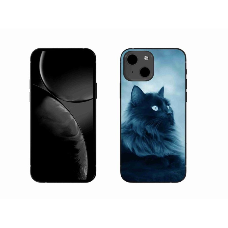 Gél tok mmCase iPhone 13 6.1 készülékhez - fekete macska 1
