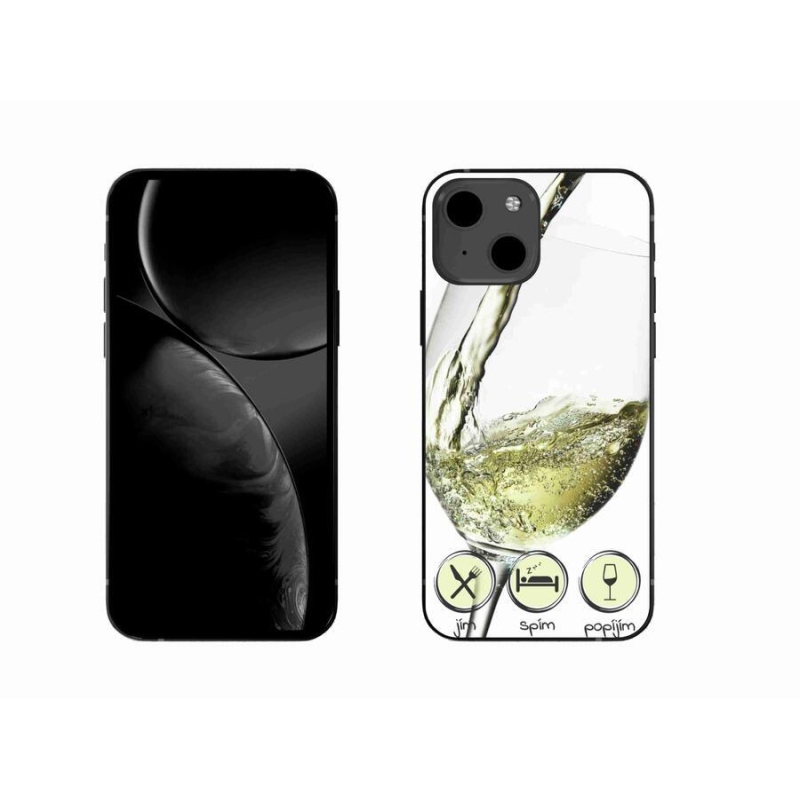 Gél tok mmCase iPhone 13 6.1 készülékhez - borospohár fehér