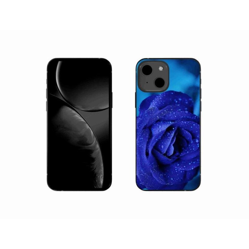 Gél tok mmCase iPhone 13 mini 5.4 készülékhez - kék rózsa