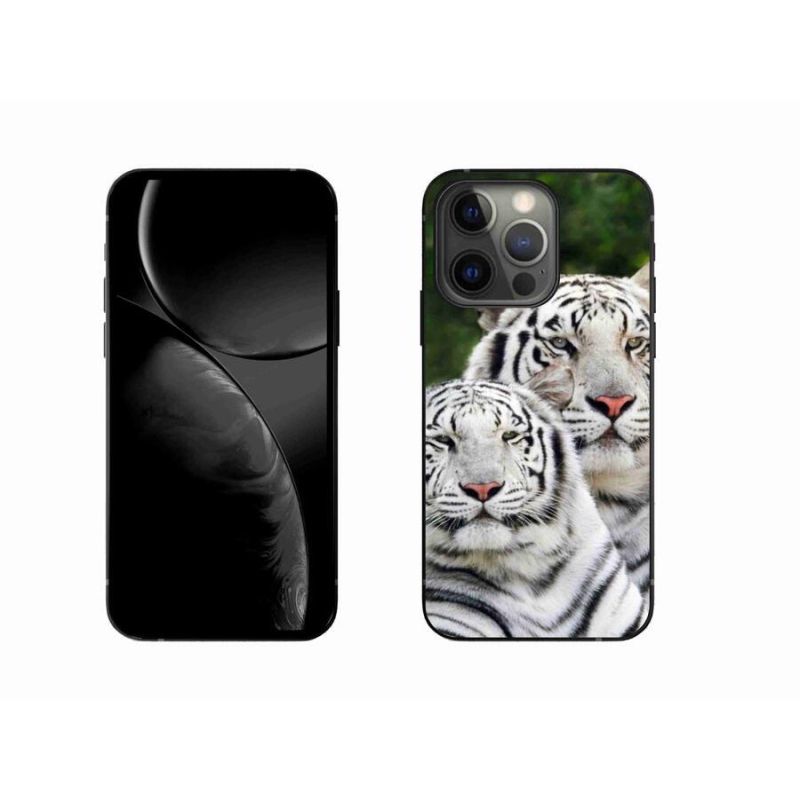 Gél tok mmCase iPhone 13 Pro 6.1 készülékhez - fehér tigrisek