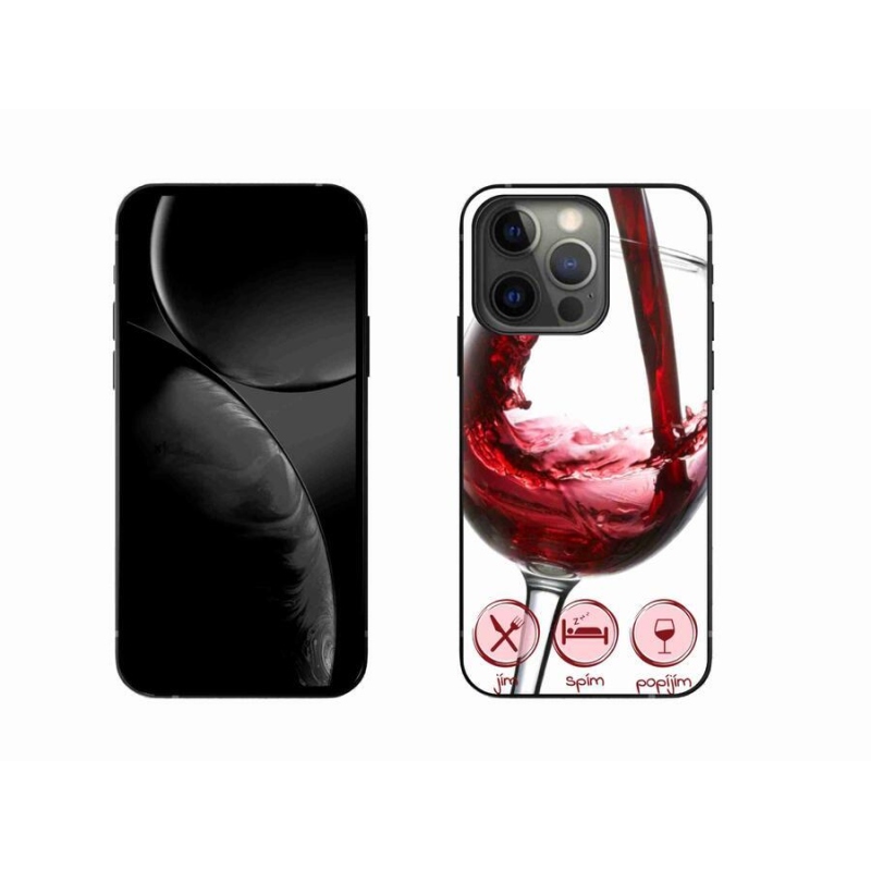 Gél tok mmCase iPhone 13 Pro 6.1 készülékhez - borospohár piros