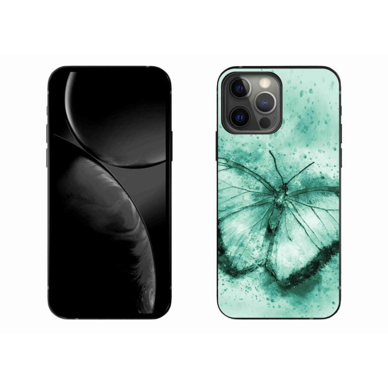 Gél tok mmCase iPhone 13 Pro Max 6.7 készülékhez - zöld pillangó