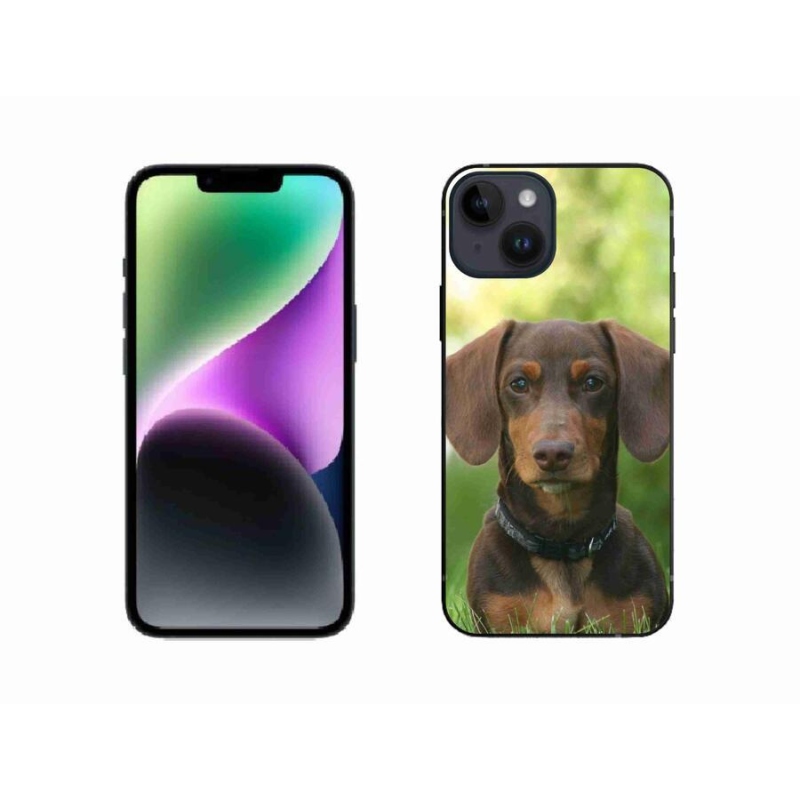 Gél tok mmCase iPhone 14 készülékhez - barna tacskó