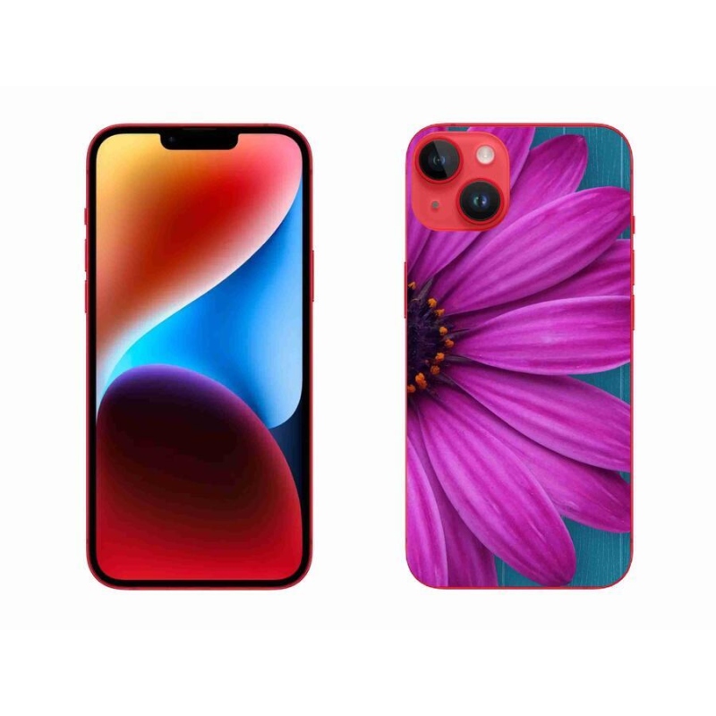 Gél tok mmCase iPhone 14 Plus készülékhez - lila százszorszép