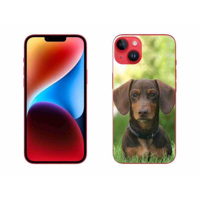 Gél tok mmCase iPhone 14 Plus készülékhez - barna tacskó