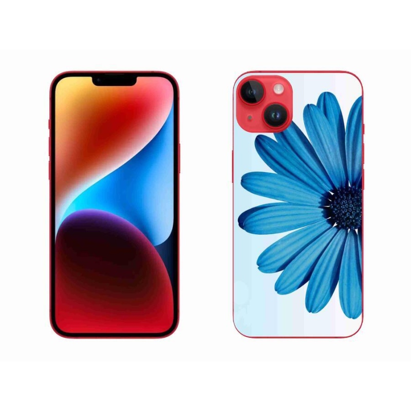 Gél tok mmCase iPhone 14 Plus készülékhez - kék százszorszép