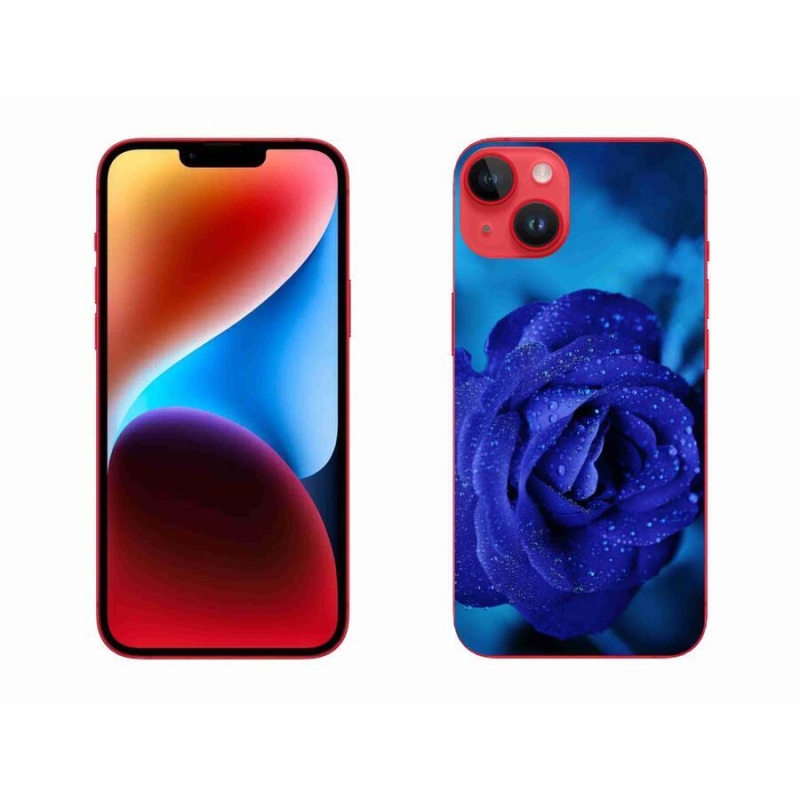 Gél tok mmCase iPhone 14 Plus készülékhez - kék rózsa