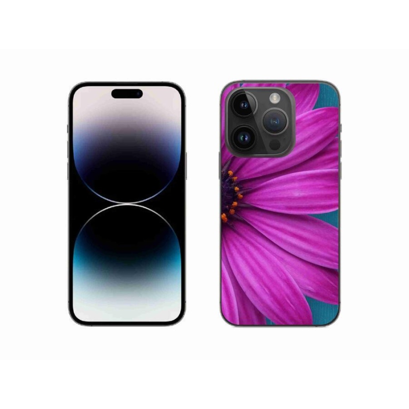 Gél tok mmCase iPhone 14 Pro 6.1 készülékhez - lila margaréta