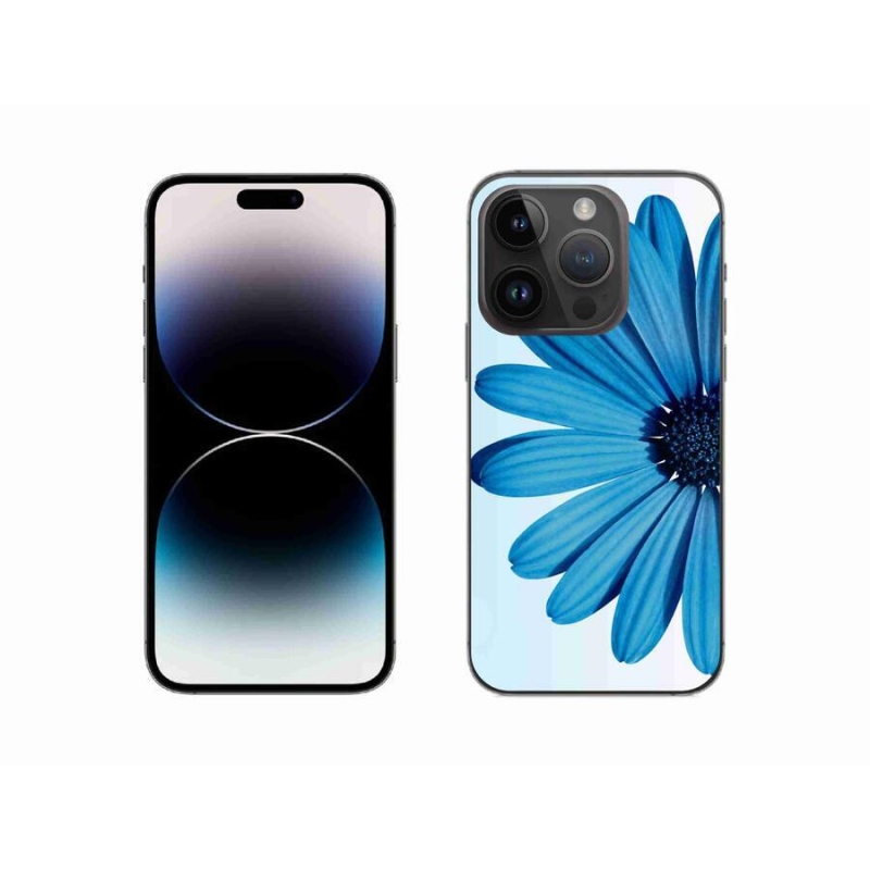 Zselés tok mmCase iPhone 14 Pro 6.1 készülékhez - kék margaréta