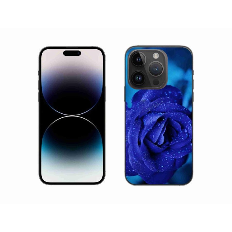 Gél tok mmCase iPhone 14 Pro 6.1 készülékhez - kék rózsa