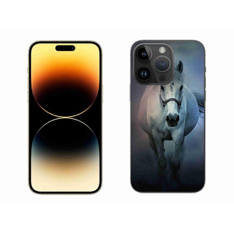 Gél tok mmCase az iPhone 14 Pro Max 6.7 készülékhez - futó fehér ló