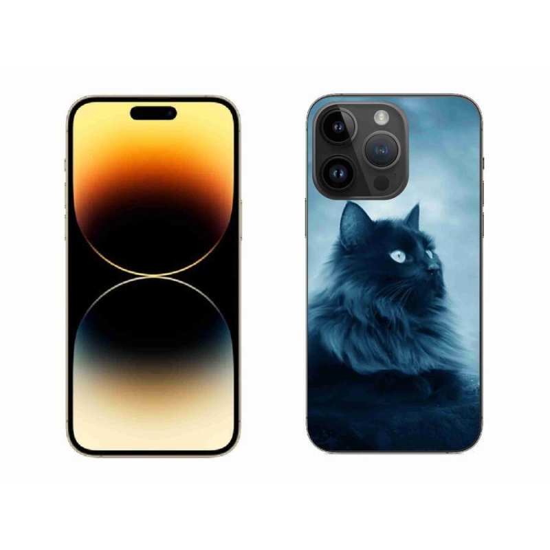 Gél tok mmCase iPhone 14 Pro Max 6.7 készülékhez - fekete macska 1