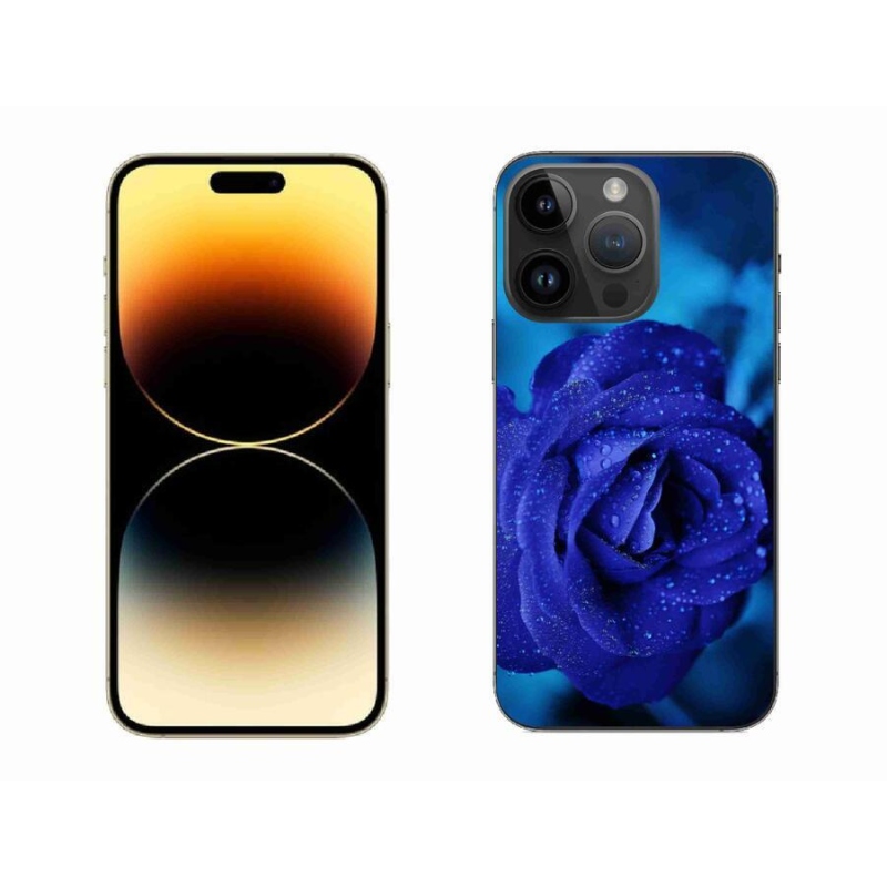 Gél tok mmCase iPhone 14 Pro Max 6.7 készülékhez - kék rózsa