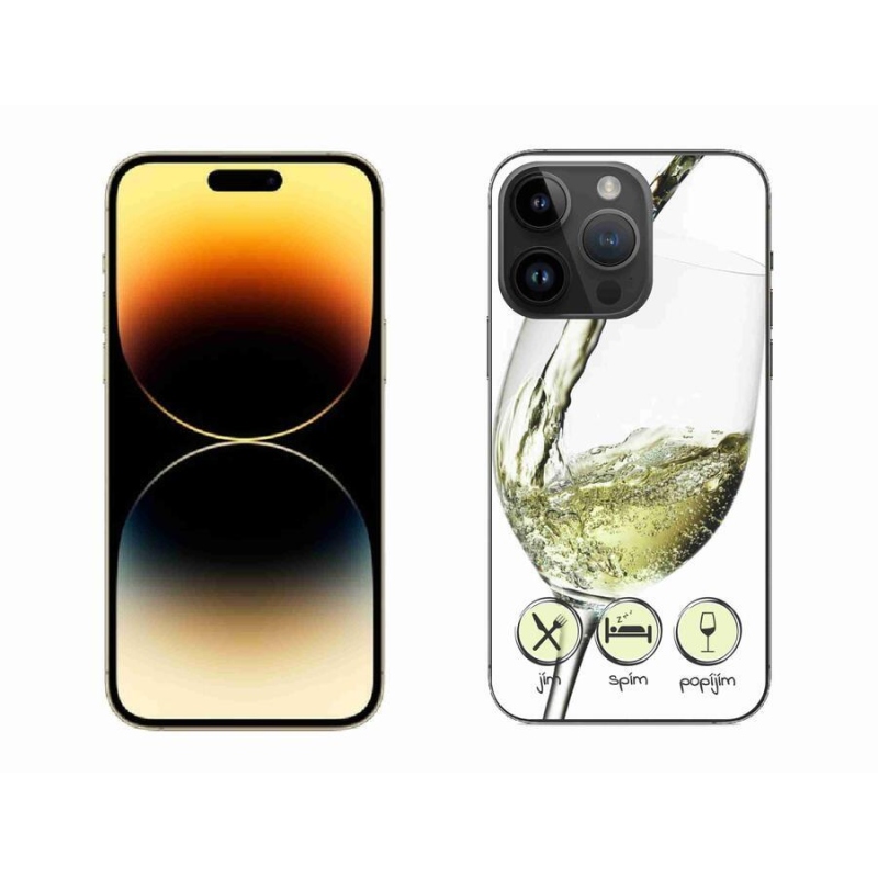 Gél tok mmCase mobil iPhone 14 Pro Max 6.7 - borospohár fehér