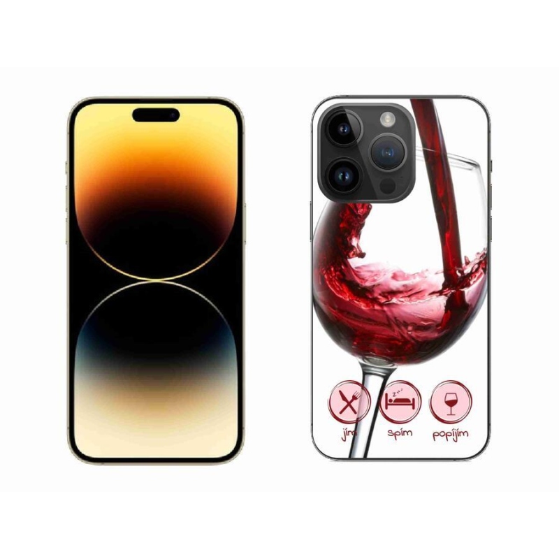 Gél tok mmCase iPhone 14 Pro Max 6.7 készülékhez - borospohár piros