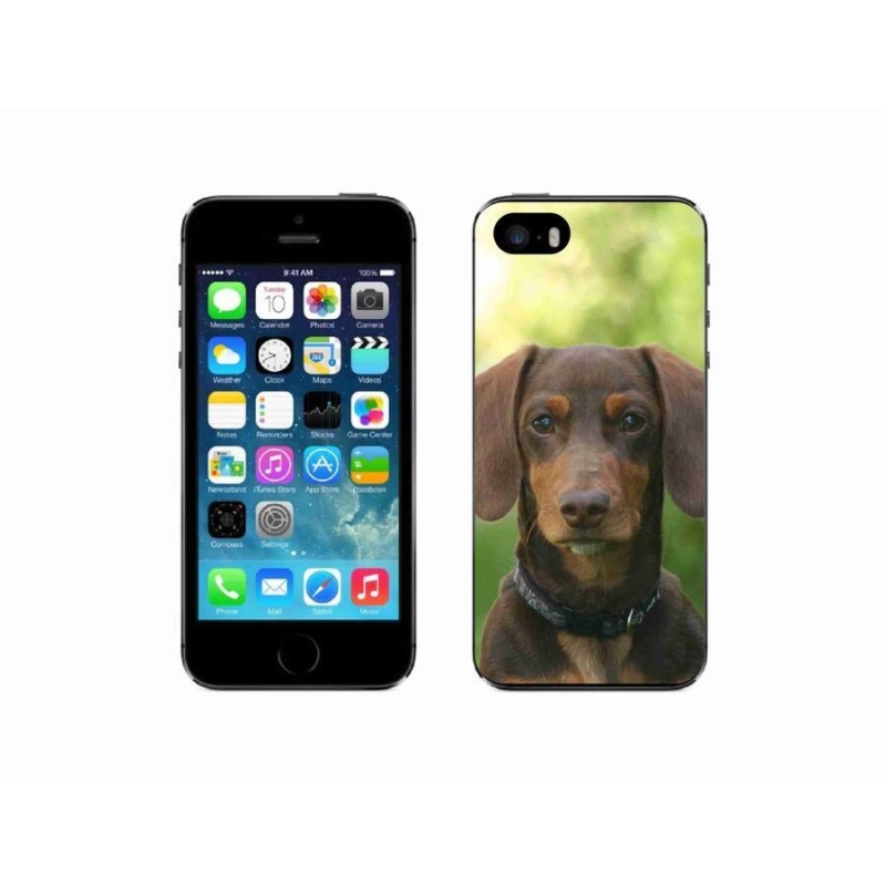 Gél tok mmCase iPhone 5/5s készülékhez - barna tacskó