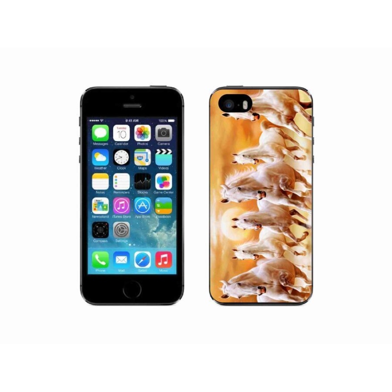 Gél tok mmCase iPhone 5/5s készülékhez - lovak 2