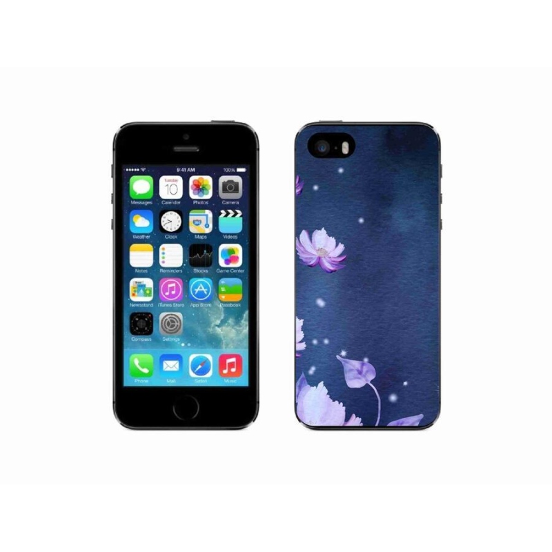 Gél tok mmCase iPhone 5/5s készülékhez - hulló virágok