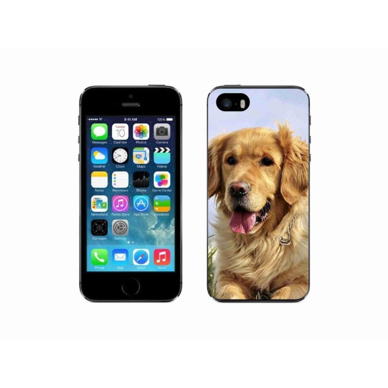 Gél tok mmCase iPhone 5/5s készülékhez - arany retriever