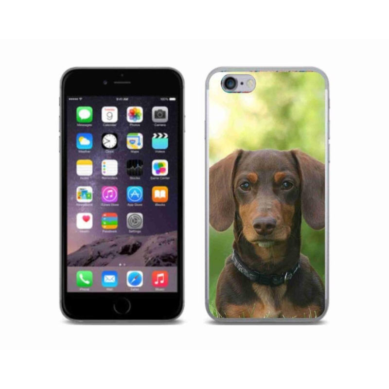 Gél tok mmCase iPhone 6/6S készülékhez - barna tacskó