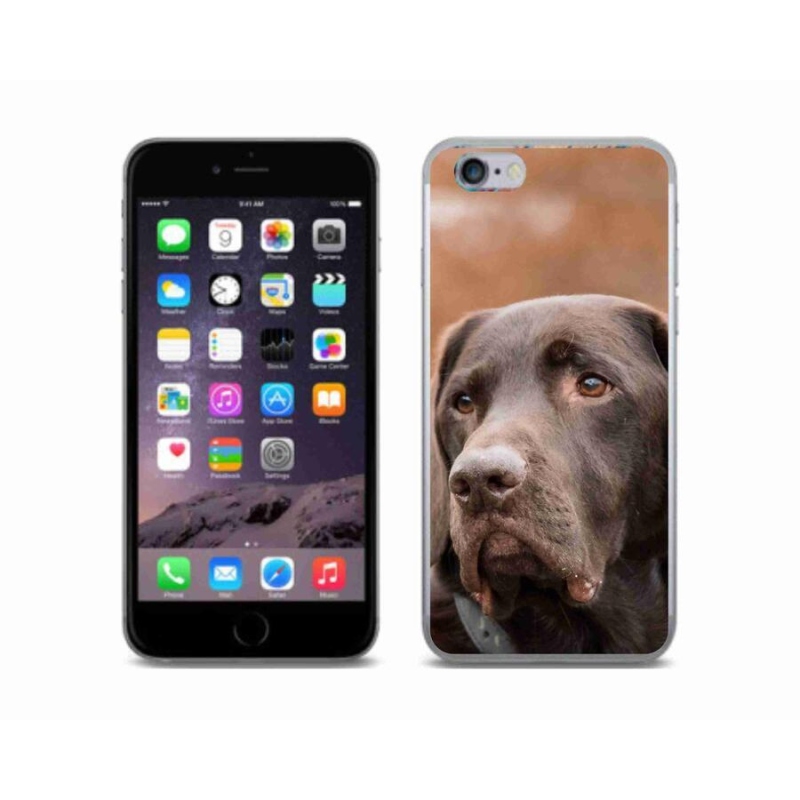 Gél tok mmCase iPhone 6/6S készülékhez - barna labrador