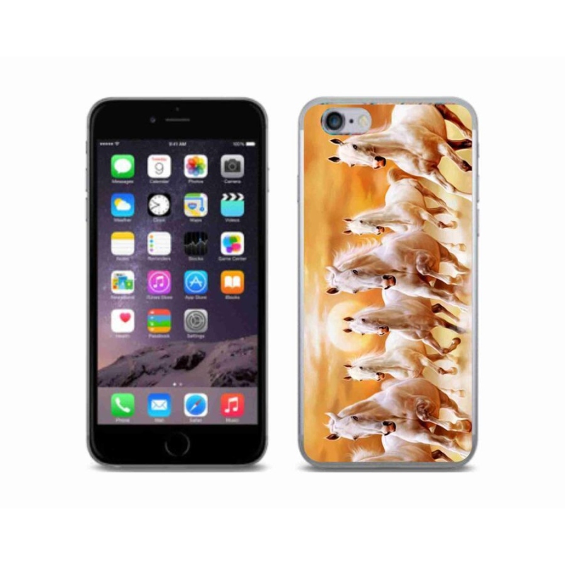 Gél tok mmCase iPhone 6/6S készülékhez - lovak 2