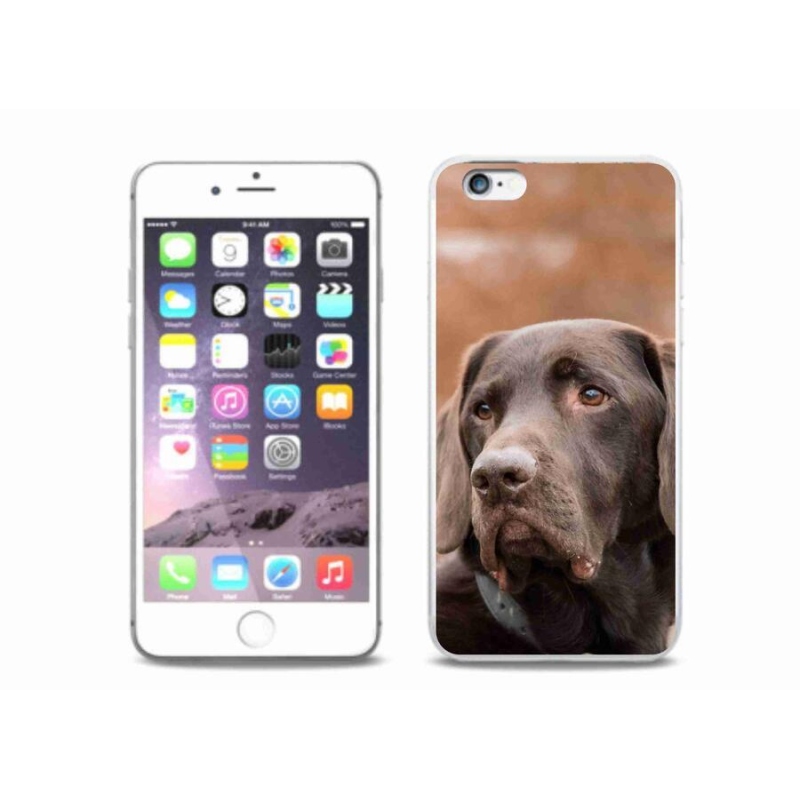 Gél tok mmCase iPhone 6/6S Plus készülékhez - barna labrador